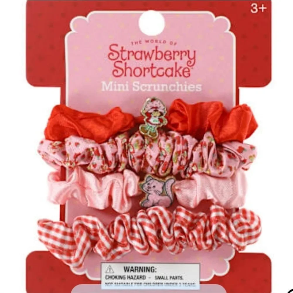 Strawberry‎ Shortcake Mini Scrunchies Set